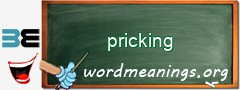 WordMeaning blackboard for pricking